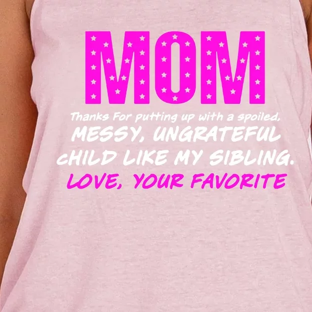 Mothers Day Love Your Favorite Unique Women's Knotted Racerback Tank