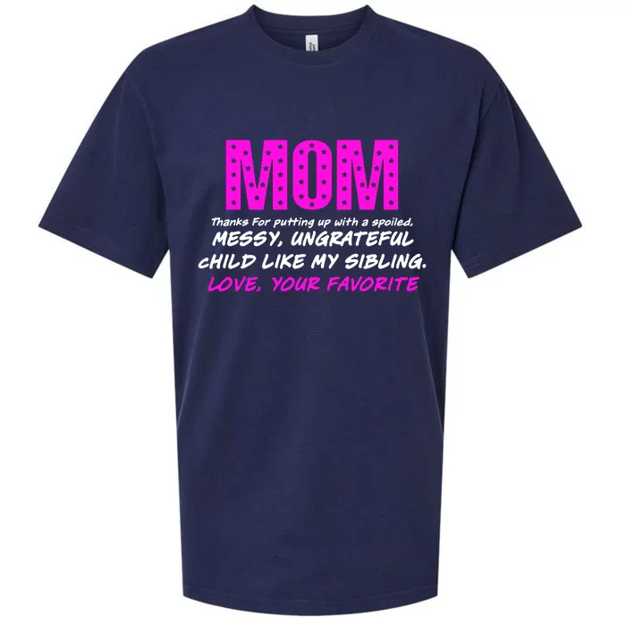 Mothers Day Love Your Favorite Unique Sueded Cloud Jersey T-Shirt