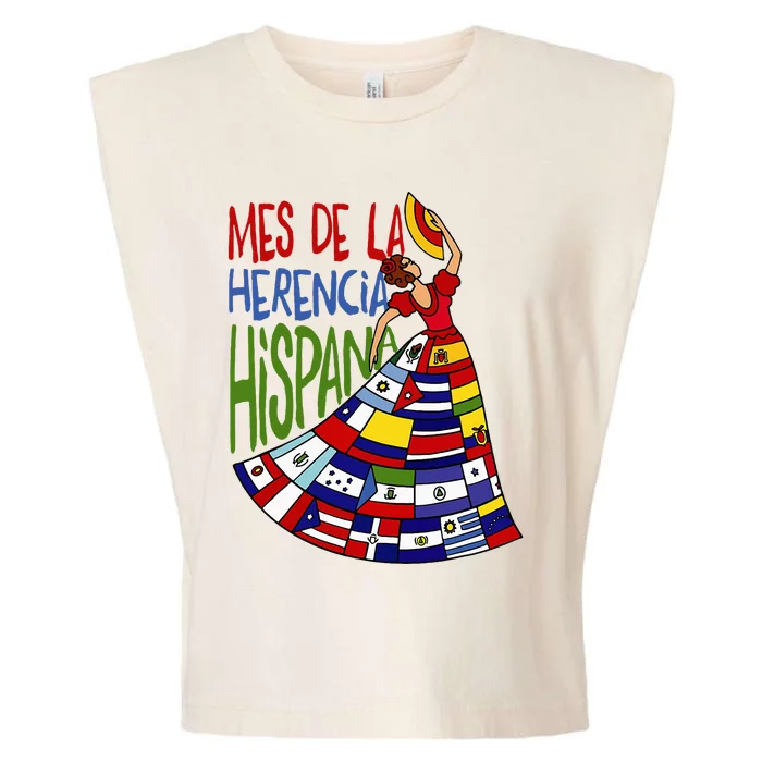 Mes De La Herencia Hispana Hispanic Heritage Month Garment-Dyed Women's Muscle Tee