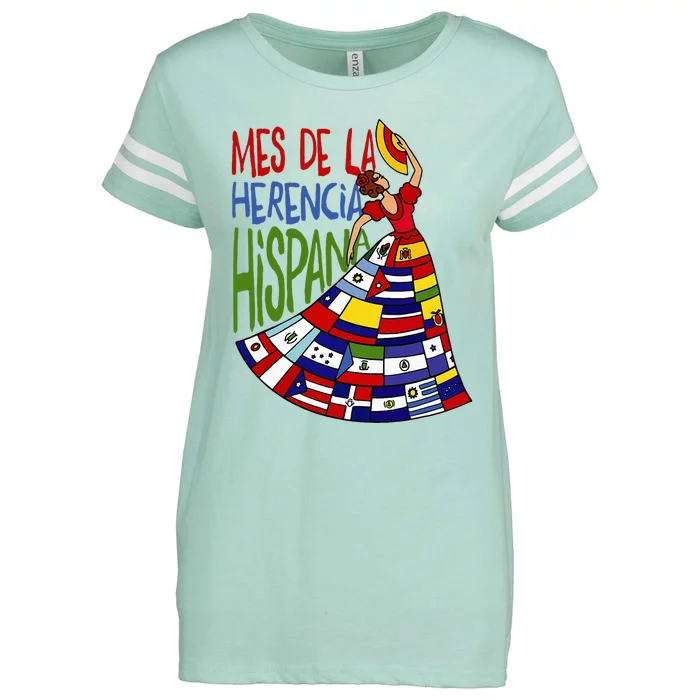 Mes De La Herencia Hispana Hispanic Heritage Month Enza Ladies Jersey Football T-Shirt