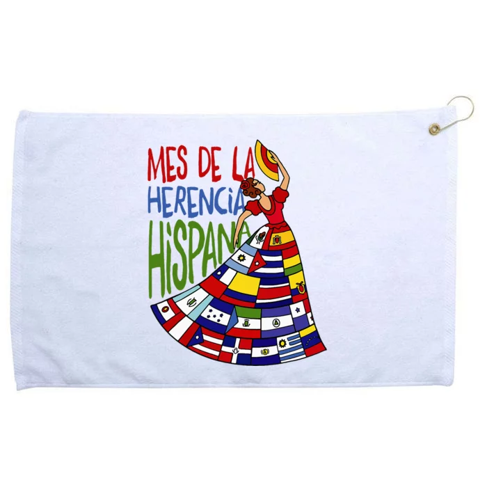 Mes De La Herencia Hispana Hispanic Heritage Month Grommeted Golf Towel