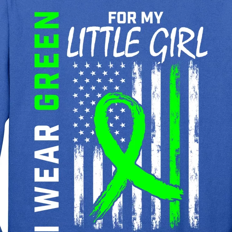 Mom Dad Little Daughter Cerebral Palsy Awareness Flag Gift Tall Long Sleeve T-Shirt