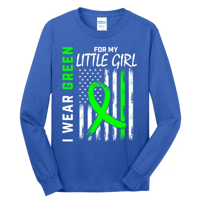 Mom Dad Little Daughter Cerebral Palsy Awareness Flag Gift Tall Long Sleeve T-Shirt