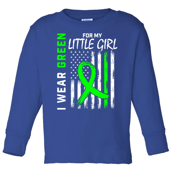 Mom Dad Little Daughter Cerebral Palsy Awareness Flag Gift Toddler Long Sleeve Shirt