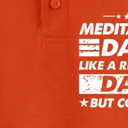 Meditation Dad Like A Regular Dad Funny Meditation Great Gift Dry Zone Grid Performance Polo