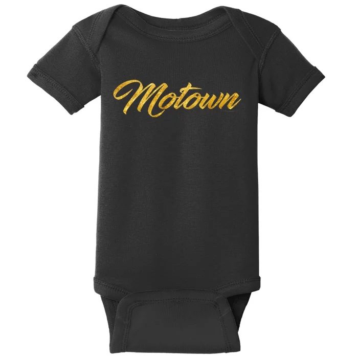 Motown  Detroit Michigan Motor City Music Baby Bodysuit