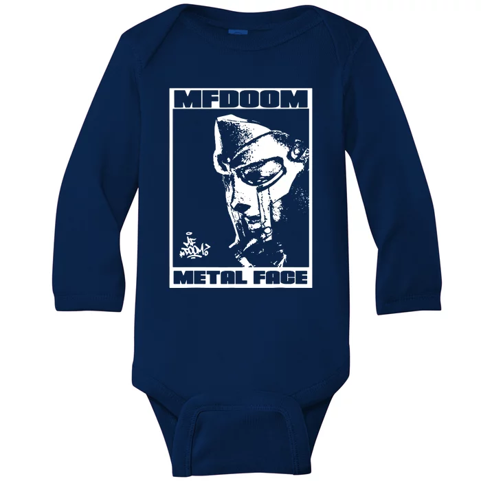 Mf Doom Metal Face Baby Long Sleeve Bodysuit