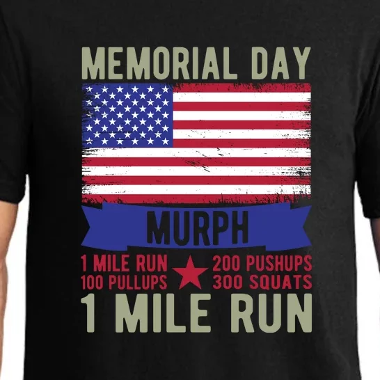 Memorial Day Murph 1 Mile Run 200 Pushups 100 Pullups 300 Squats Gift Pajama Set