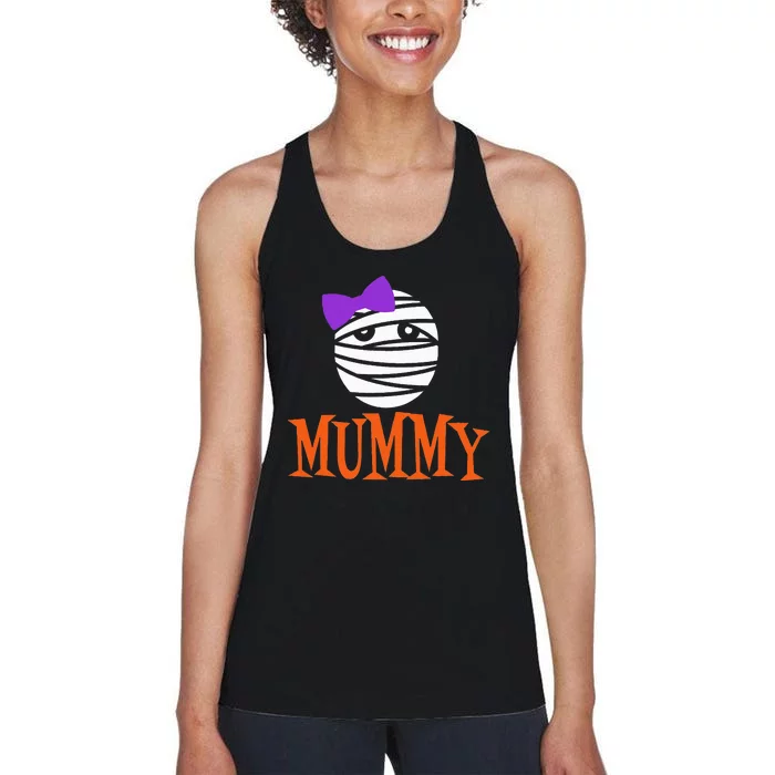 Mummy Deady Matching Mom Dad Halloween Women's Racerback Tank