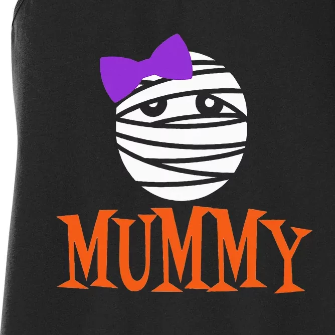 Mummy Deady Matching Mom Dad Halloween Women's Racerback Tank