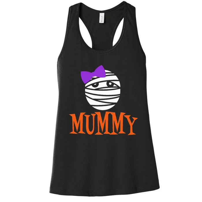 Mummy Deady Matching Mom Dad Halloween Women's Racerback Tank