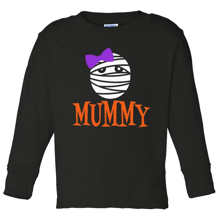 Mummy Deady Matching Mom Dad Halloween Toddler Long Sleeve Shirt