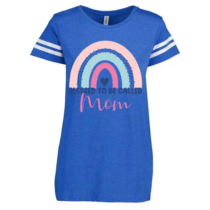 Mothers Day Mom Grandma Blessed To Be Called Mom Rainbow Gift Enza Ladies Jersey Football T-Shirt