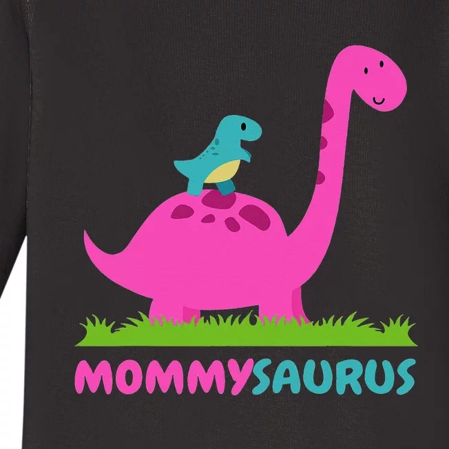 Mommysaurus Dinosaur Mommy Mama Saurus Mother's Day Baby Long Sleeve Bodysuit