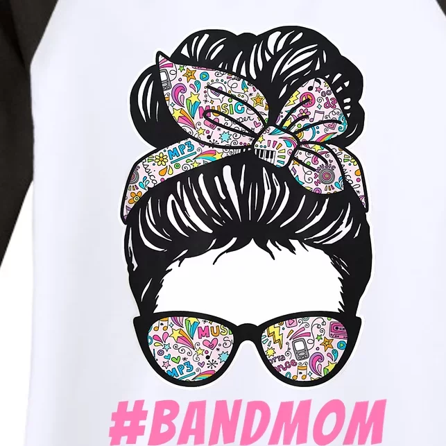 Mother's Day Messy Hair Woman Bun Band Mom Funny Women's Tri-Blend 3/4-Sleeve Raglan Shirt