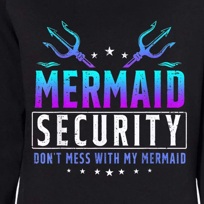 Mermaid Daddy Merdad Father's Day Merman Dad Papa Womens California Wash Sweatshirt