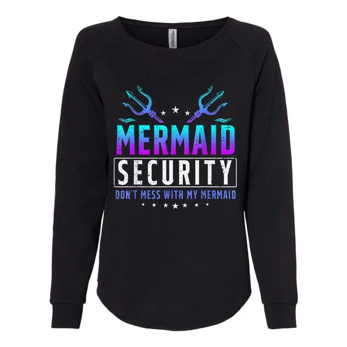 Mermaid Daddy Merdad Father's Day Merman Dad Papa Womens California Wash Sweatshirt