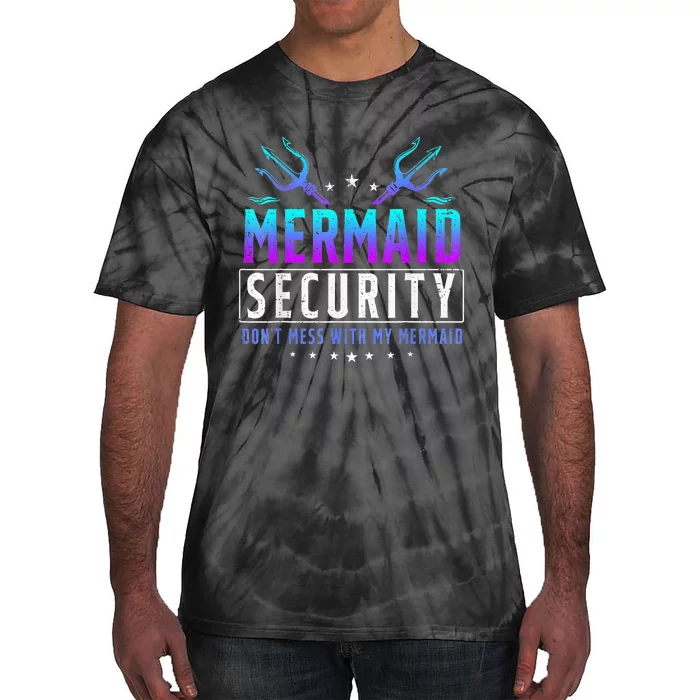 Mermaid Daddy Merdad Father's Day Merman Dad Papa Tie-Dye T-Shirt