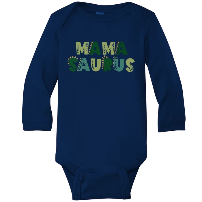 Mamasaurus Dadasaurus Matching Family Dinosaur Birthday Baby Long Sleeve Bodysuit