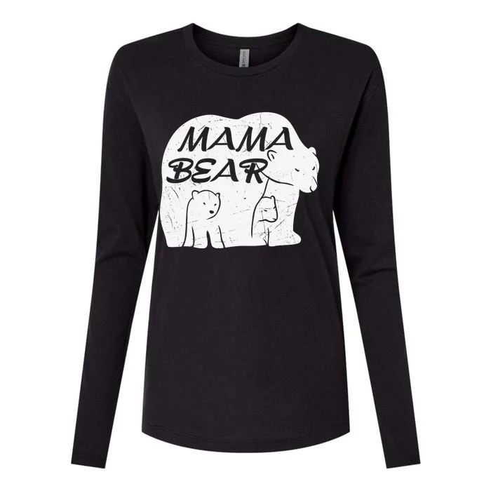 Mother's Day Mama Bear Plus Size Shirts For Mom Son Daughter Family Men Women Womens Cotton Relaxed Long Sleeve T-Shirt