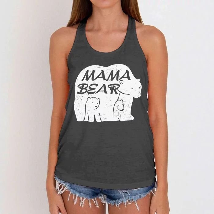 Mother's Day Mama Bear Plus Size Shirts For Mom Son Daughter Family Men Women Women's Knotted Racerback Tank