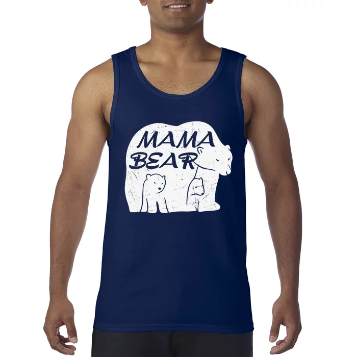 Mother's Day Mama Bear Plus Size Shirts For Mom Son Daughter Family Men Women Tank Top