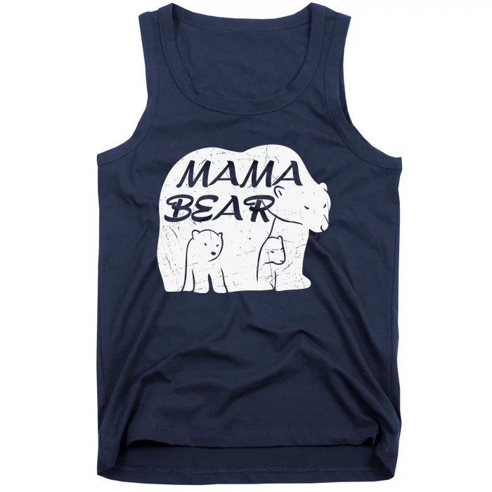 Mother's Day Mama Bear Plus Size Shirts For Mom Son Daughter Family Men Women Tank Top