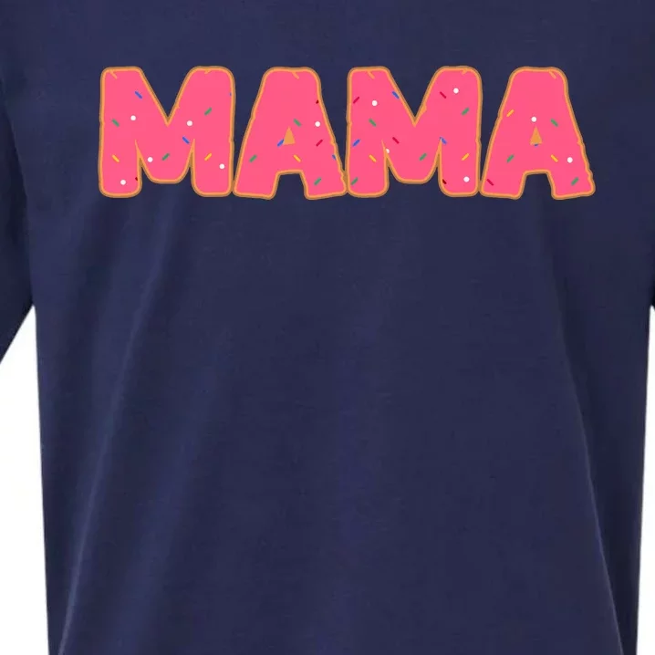 Mama Donut Mother Doughnut Lover Party Sueded Cloud Jersey T-Shirt