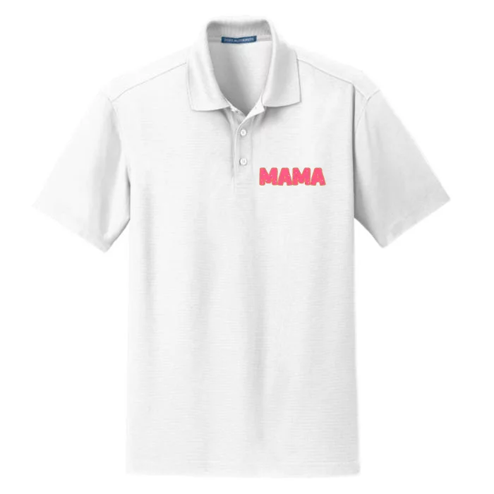 Mama Donut Mother Doughnut Lover Party Dry Zone Grid Performance Polo