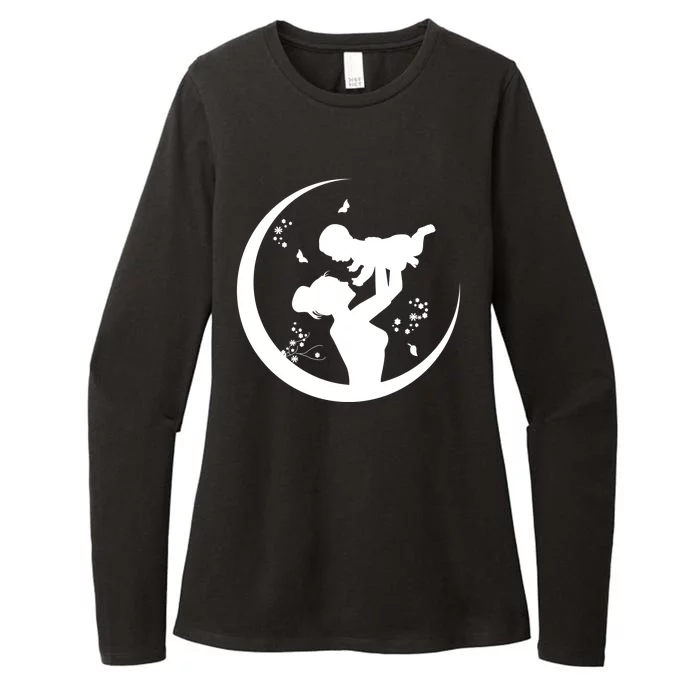 Mother's Day Moon Cute Gift Womens CVC Long Sleeve Shirt