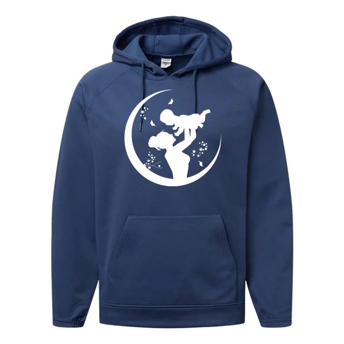 Mother's Day Moon Cute Gift Performance Fleece Hoodie