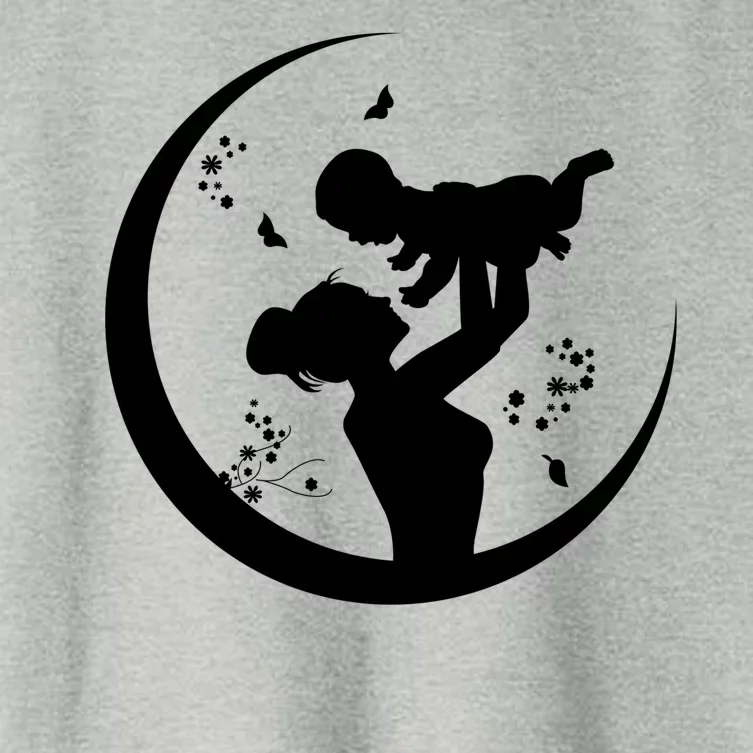 Mother's Day Moon Cute Gift Women's Crop Top Tee