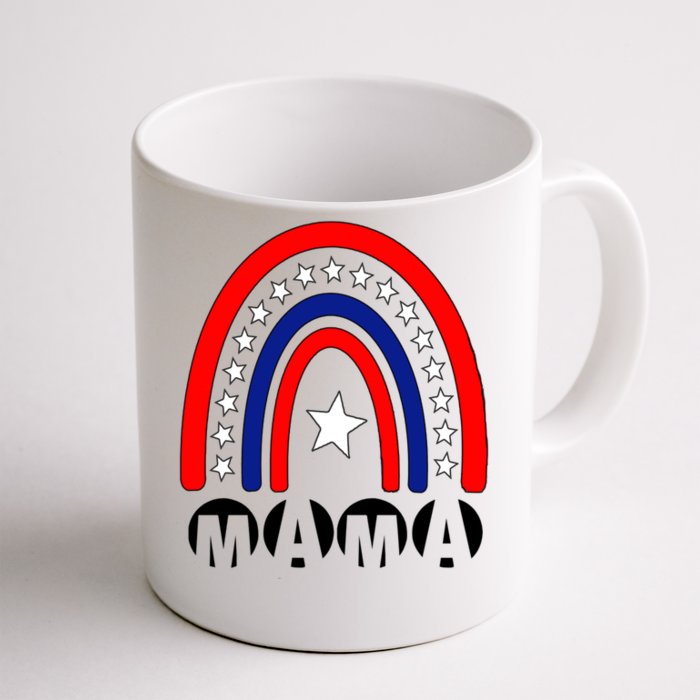 Mothers Days Mama Rainbow America 4th Of July Mother Day Gift Front & Back Coffee Mug