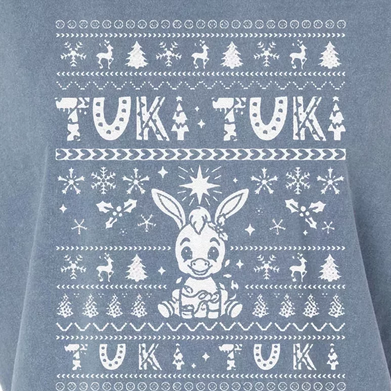 Mi Donkey Mexican Tuki Tuki Donkey Latino Xmas Feliz Navidad Garment-Dyed Women's Muscle Tee