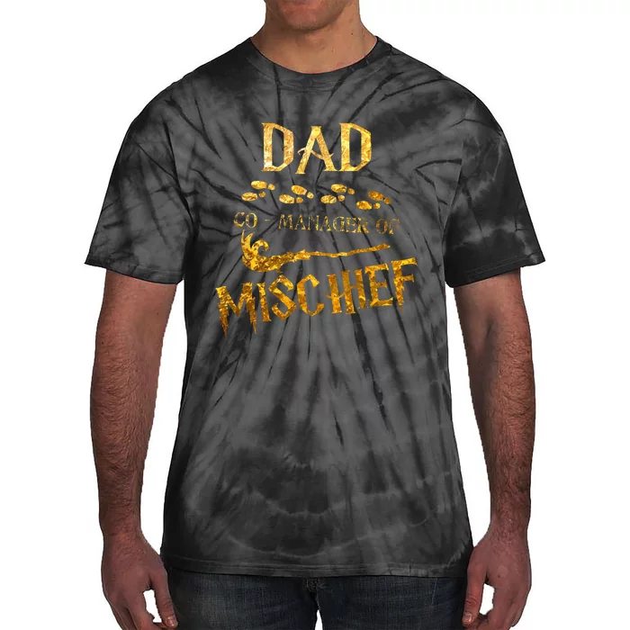 Magical Dad Manager Of Mischief Birthday Family Matching Tie-Dye T-Shirt