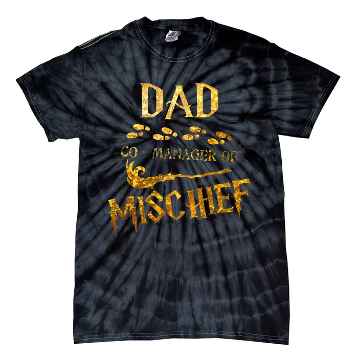 Magical Dad Manager Of Mischief Birthday Family Matching Tie-Dye T-Shirt