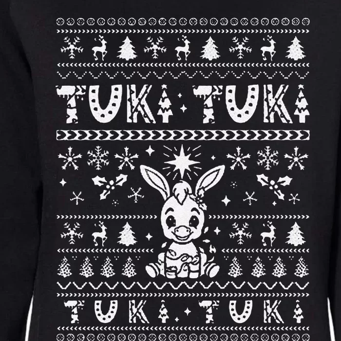 Mi Donkey Mexican Tuki Tuki Donkey Latino Xmas Feliz Navidad Womens California Wash Sweatshirt