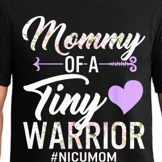 Mothers Day Mommy Of A Tiny Warrior NICU Mom Baby Floral Pajama Set