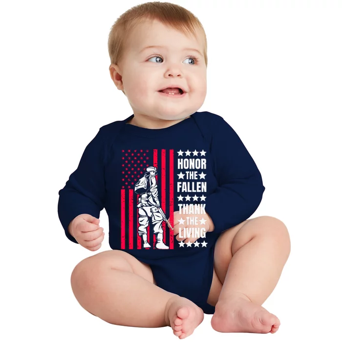 Memorial Day Baby Long Sleeve Bodysuit