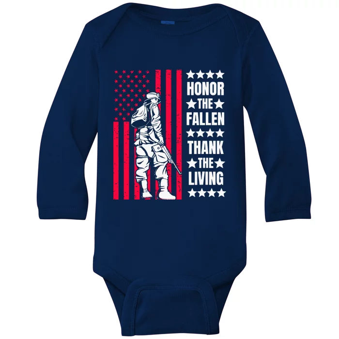 Memorial Day Baby Long Sleeve Bodysuit