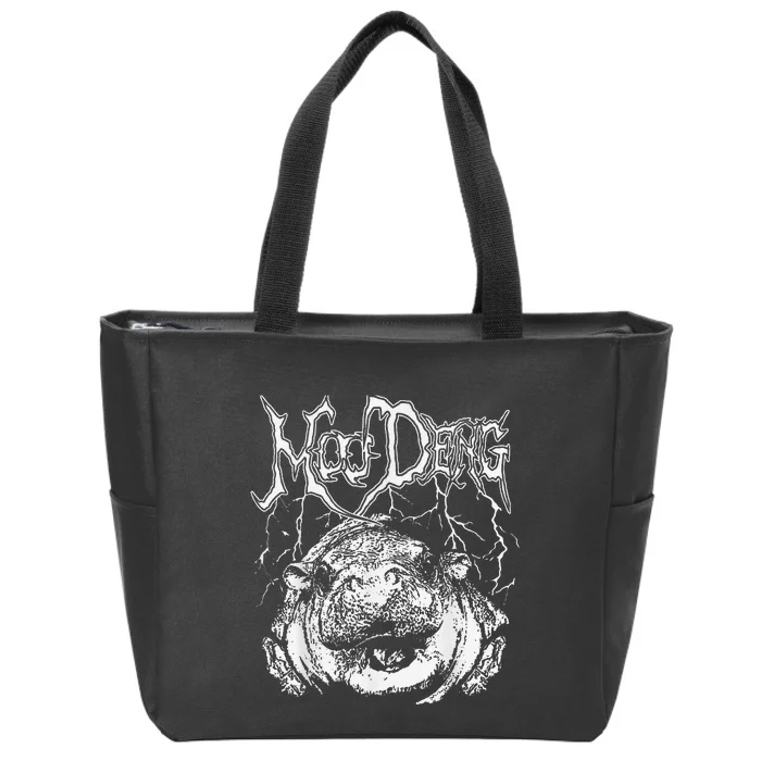 Moo Deng (Metal) Zip Tote Bag