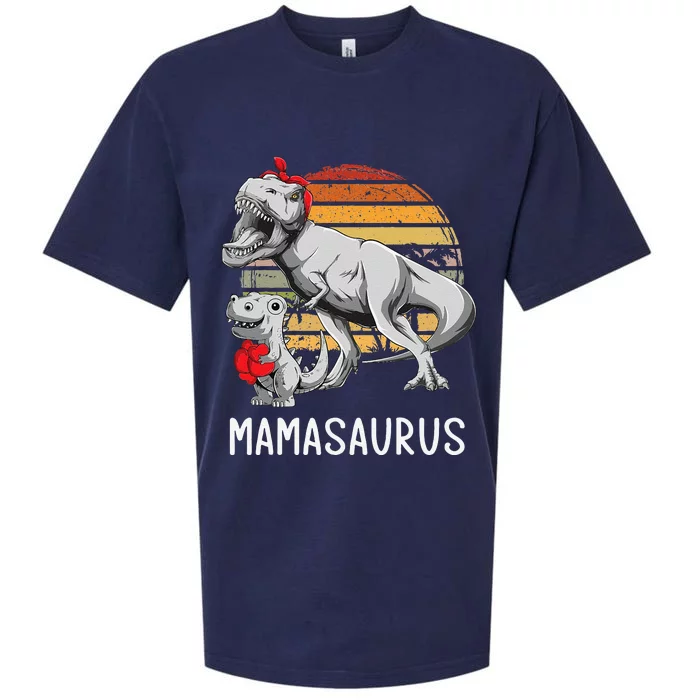 Mother's Day Mom Mamasaurus Dinosaur Mama T Rex Saurus (2) Sueded Cloud Jersey T-Shirt