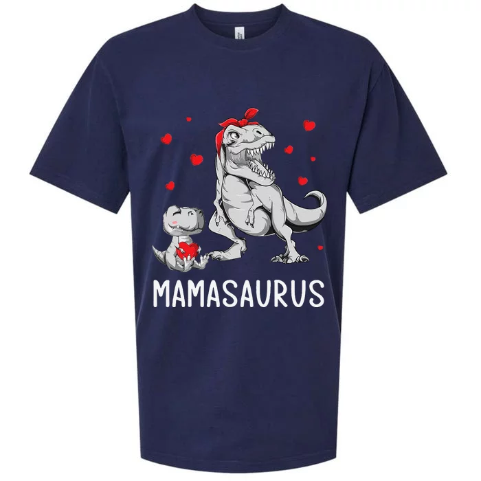 Mother's Day Mom Mamasaurus Dinosaur Mama T Rex Saurus Sueded Cloud Jersey T-Shirt