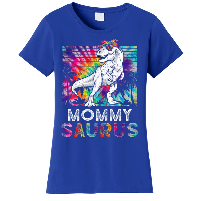 Mommysaurus Dinosaur Mommy Saurus Family Matching Tie Dye Gift Women's T-Shirt