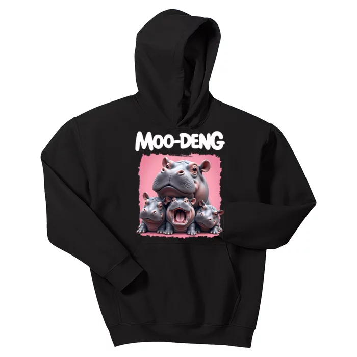 Moo Deng Kids Hoodie