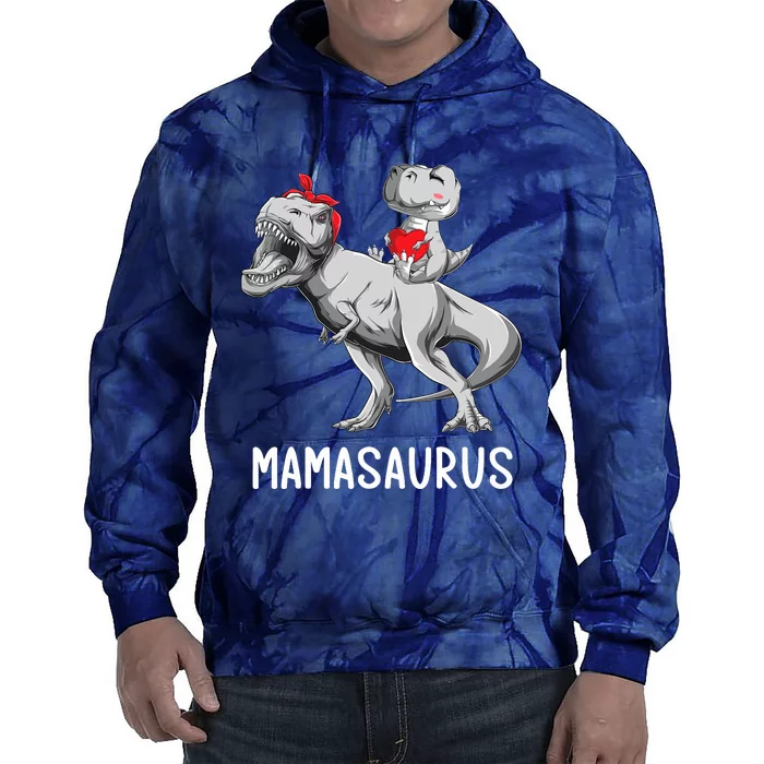 MotherS Day Mom Mamasaurus Dinosaur Mama T Rex Saurus Tie Dye Hoodie