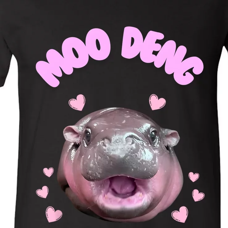 Moo Deng V-Neck T-Shirt