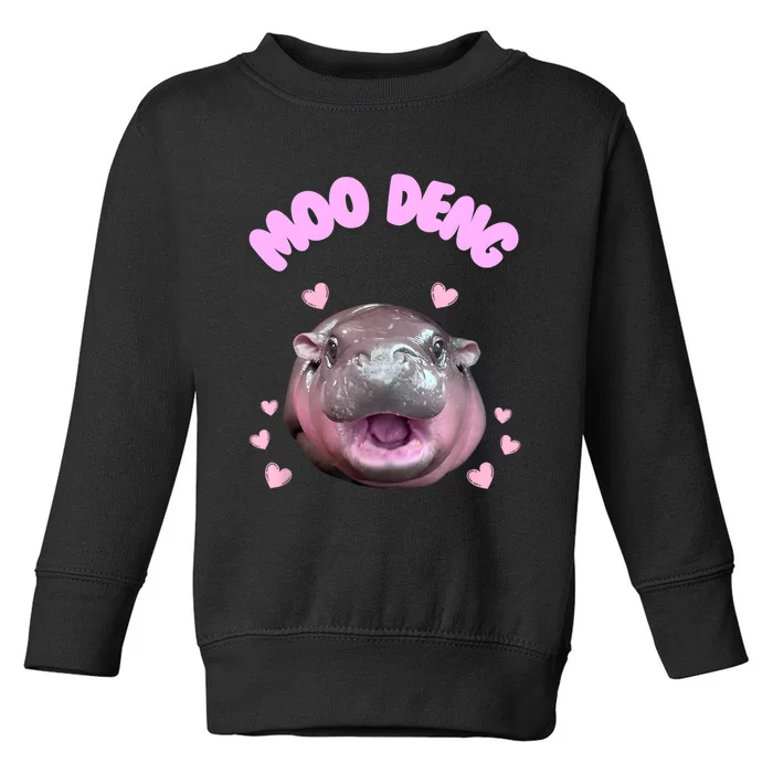 Moo Deng Toddler Sweatshirt