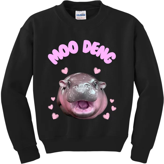 Moo Deng Kids Sweatshirt