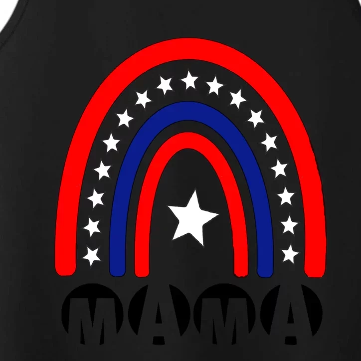 Mothers Days Mama Rainbow America 4th Of July Mother Day Great Gift Performance Tank